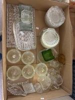 Box lot of decorative serving platters, bowls and small pouring jugs - 2