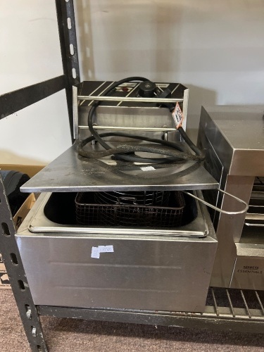 Commercial Stainless Steel Benchtop electric deep fryer with baskets & lid