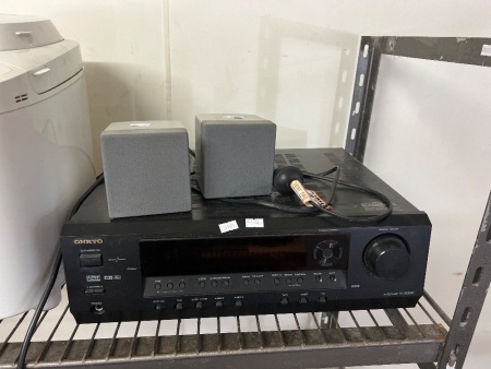 Onkyo TX-SR304E AV Receiver plus two Sony speakers