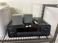 Onkyo TX-SR304E AV Receiver plus two Sony speakers