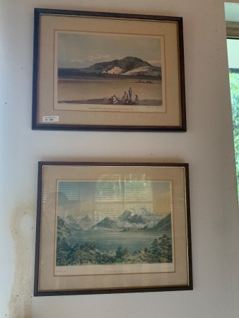 Collection of 4 Framed Prints of New Zealand Scenes