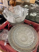 Box lot of decorative glass bowls - 3