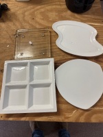 Box lot of serving plates / platters