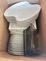 Box lot of serving plates / platters - 2
