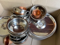 Large Silver and Copper Lot of Kitchenware - 2