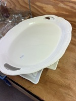 Assorted White Serving Plates - 2