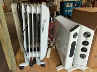 Lot of 6 heaters and small floor fan - 2