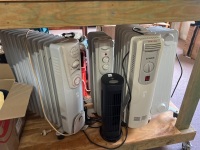Lot of 6 heaters and small floor fan - 3