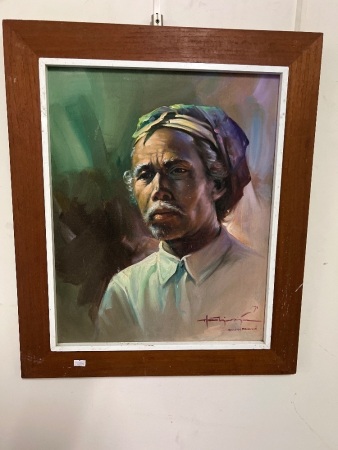 Large Portrait of Man Signed by Bal Macdonald