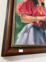 Lajos Fuzesi Oil Painting in Wooden Frame - 2