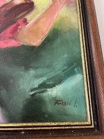 Lajos Fuzesi Oil Painting in Wooden Frame - 3