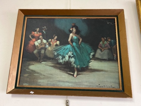 Reproduction Artwork 'Gypsy Dance' by Juan Giralt Lerin