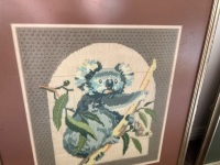 2 x Handmade Framed Embroidery Tapestry Artworks - 2