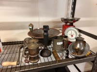 Large Lot of Steel Items and Scales