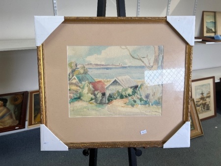 Framed Vintage Watercolour Lanscape Artwork