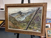 Framed Lanscape Artwork featuring Canyon and Mountains