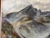 Framed Lanscape Artwork featuring Canyon and Mountains - 3