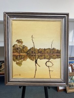 Yellow Belly Hole' Oil Painting in Frame Signed by Garry Duncan (g.duncan)