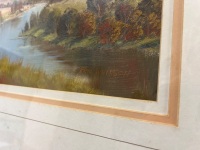 Framed Landscape Oil Painting - Signed - 'Blow of Morning' Writing on Back (See photos) - 2