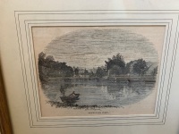 4 Antique Framed Lithogrpahs of River Thames and Twickenham London - 4