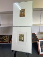 2 x Lithograph Framed Penguins by Pat Rowly