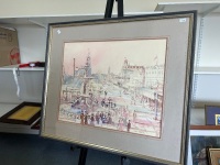 Framed Print Depicting Charing Cross Featuring the Alexandra Fountain