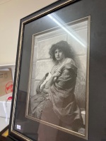 2 X Framed Prints - Inc. Woman Portrait and Humerous Fortune Teller - 3