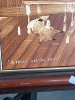 Framed 'A Night on the Hops' Wood Art by Peter Browne - 2
