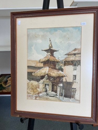 Watercolour 'Thai Watercolour' Painting by Raju Chitrakak