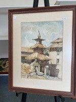 Watercolour 'Thai Watercolour' Painting by Raju Chitrakak