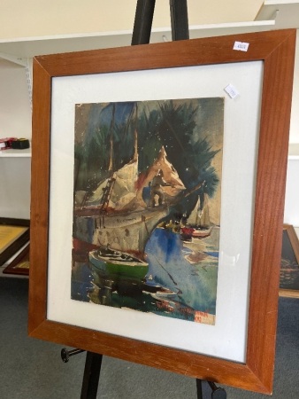 Framed 'Fog Horn' by Arthur Beaumont - Signed