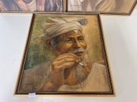 3 x Bali Oil Paintings on Board - Signed - 2