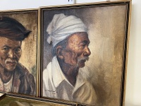 3 x Bali Oil Paintings on Board - Signed - 5