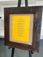 Framed Gypsy Poem 'Dance Gypsy Dance'