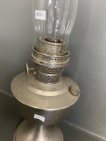 Super Aladdin British Made nickel kerosene table lamp - 3