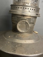 Super Aladdin British Made nickel kerosene table lamp - 4