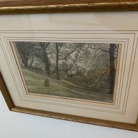 4 Antique Framed Lithographs of British Scenes - 5