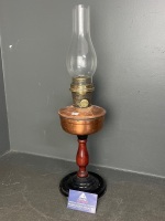Aladdin Model B USA kerosene lamp copper font