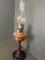 Aladdin Model B USA kerosene lamp copper font - 2