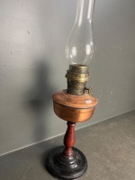 Aladdin Model B USA kerosene lamp copper font - 3