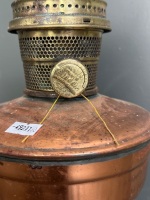 Aladdin Model B USA kerosene lamp copper font - 4