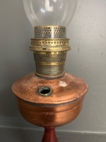 Aladdin Model B USA kerosene lamp copper font - 5