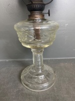 Hinks Son Birmingham oil lamp cut glass milk shade - 4