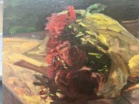 Landscape Artwork Featuring a Bundle of Roses - Acrylic or Oil - 2