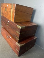 3 antique writing slopes - 2