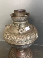 Juno Lamp USA embossed centre draft oil lamp - 4