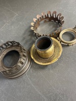 Box lot lamp burners wicks oil can and fittings - 2
