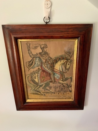 Antique Framed Knight Royal Tournament Lithograph