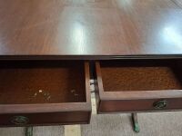 Dark Wood Drop Leaf Side Table - 3