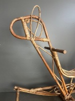 Rattan wicker child rocking horse - 3